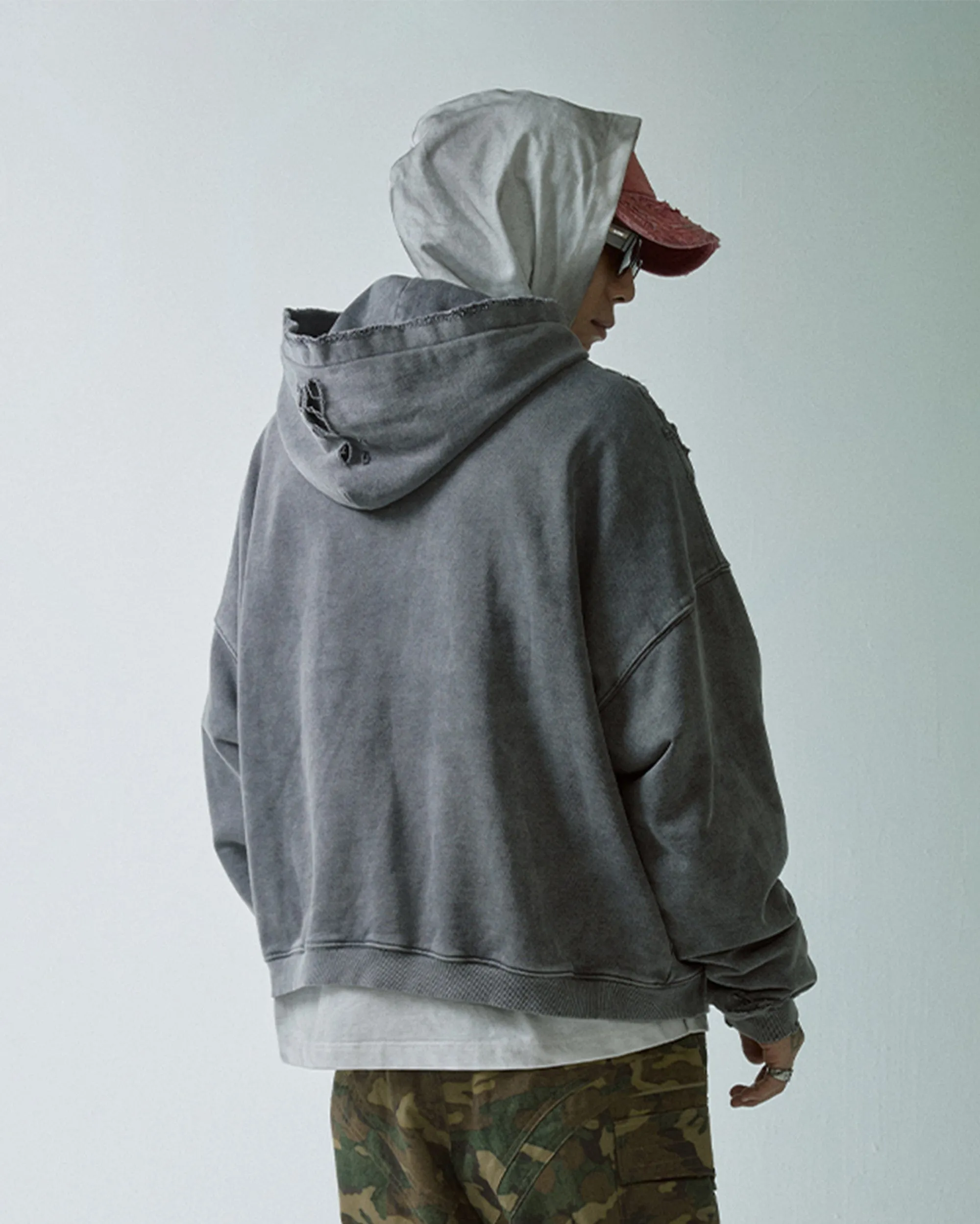 Heavy Distressed Oversized Hoodie