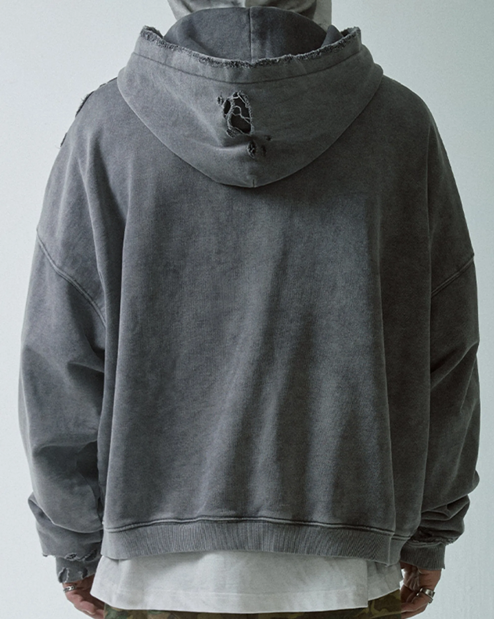 Heavy Distressed Oversized Hoodie