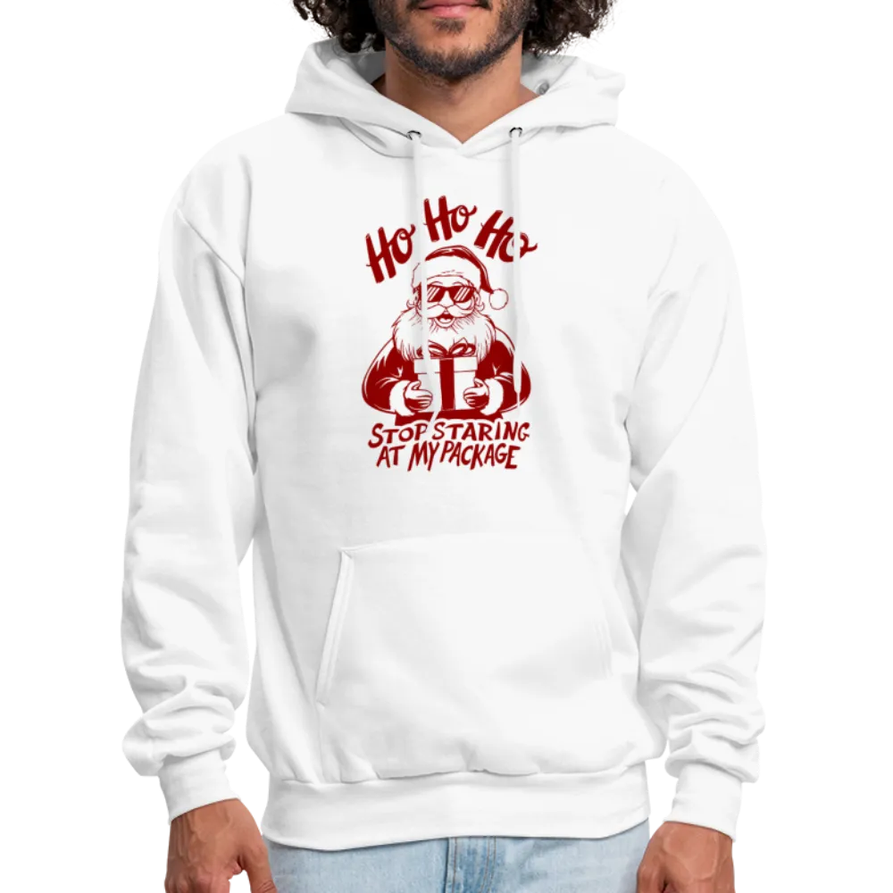 Ho Ho Ho Stop Staring At My Package (Funny Christmas Santa) Hoodie