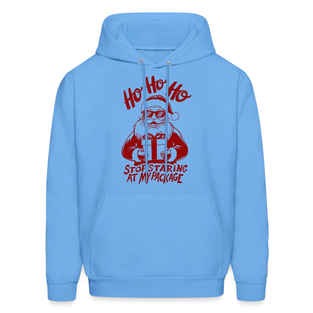 Ho Ho Ho Stop Staring At My Package (Funny Christmas Santa) Hoodie