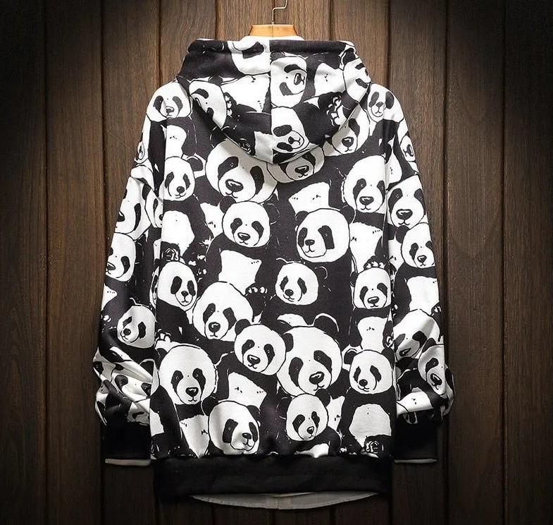 Hoodie Panda Pattern