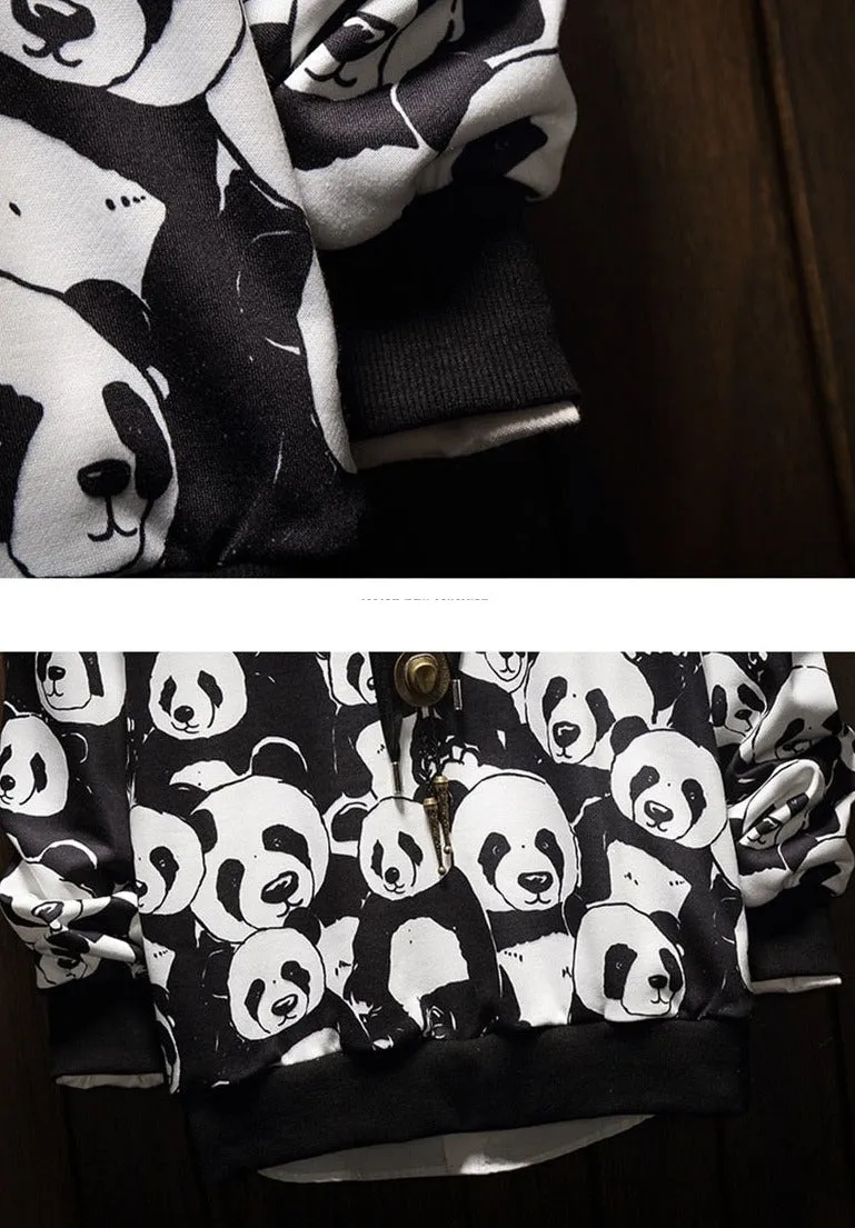 Hoodie Panda Pattern