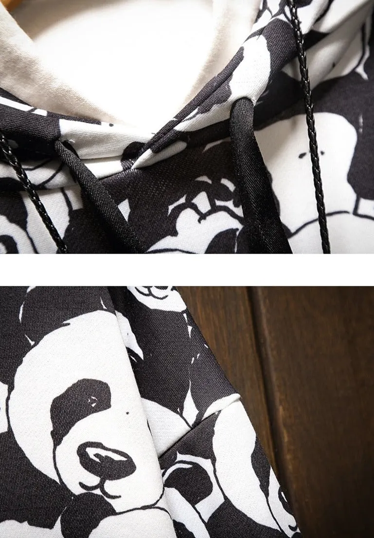 Hoodie Panda Pattern