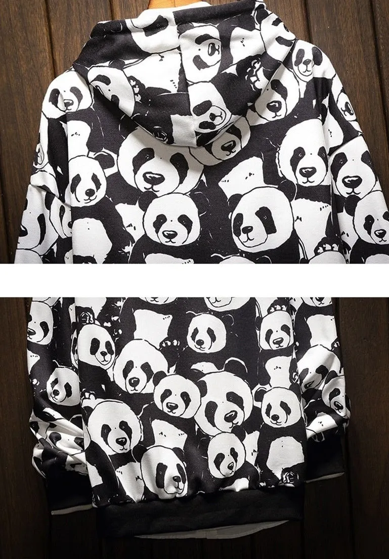 Hoodie Panda Pattern