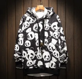 Hoodie Panda Pattern