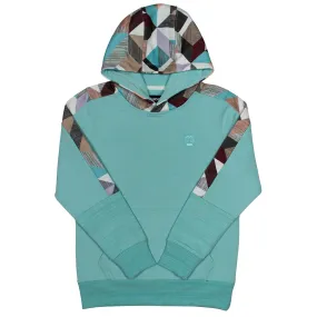 Hooey Canyon Ladies Hoodie, Turquoise/Multi