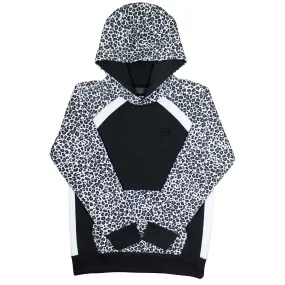 Hooey Savannah Ladies Hoodie, Black & White Cheetah