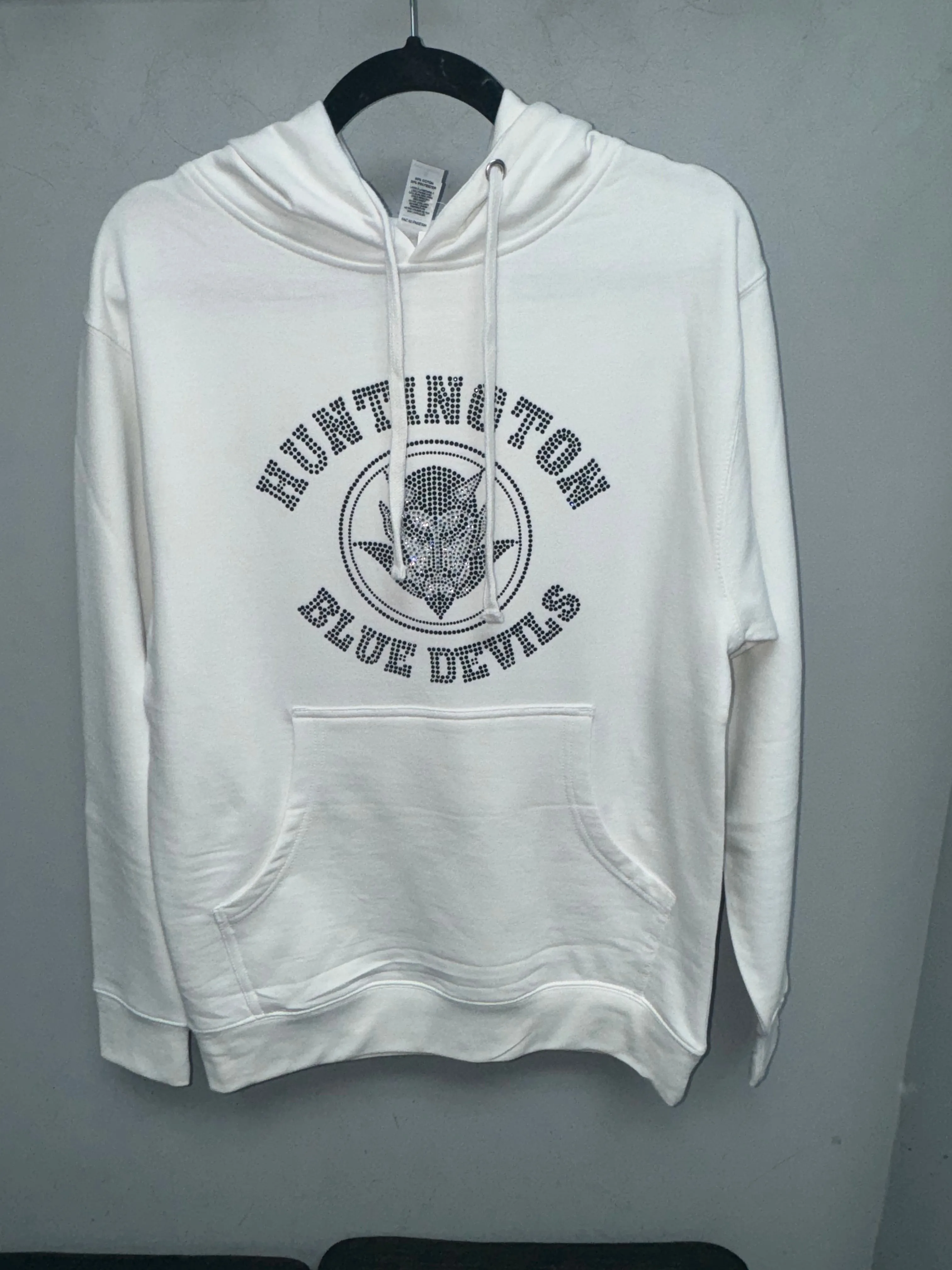 Huntington Blue Devils Bling Hoodies - Navy, Grey or Navy