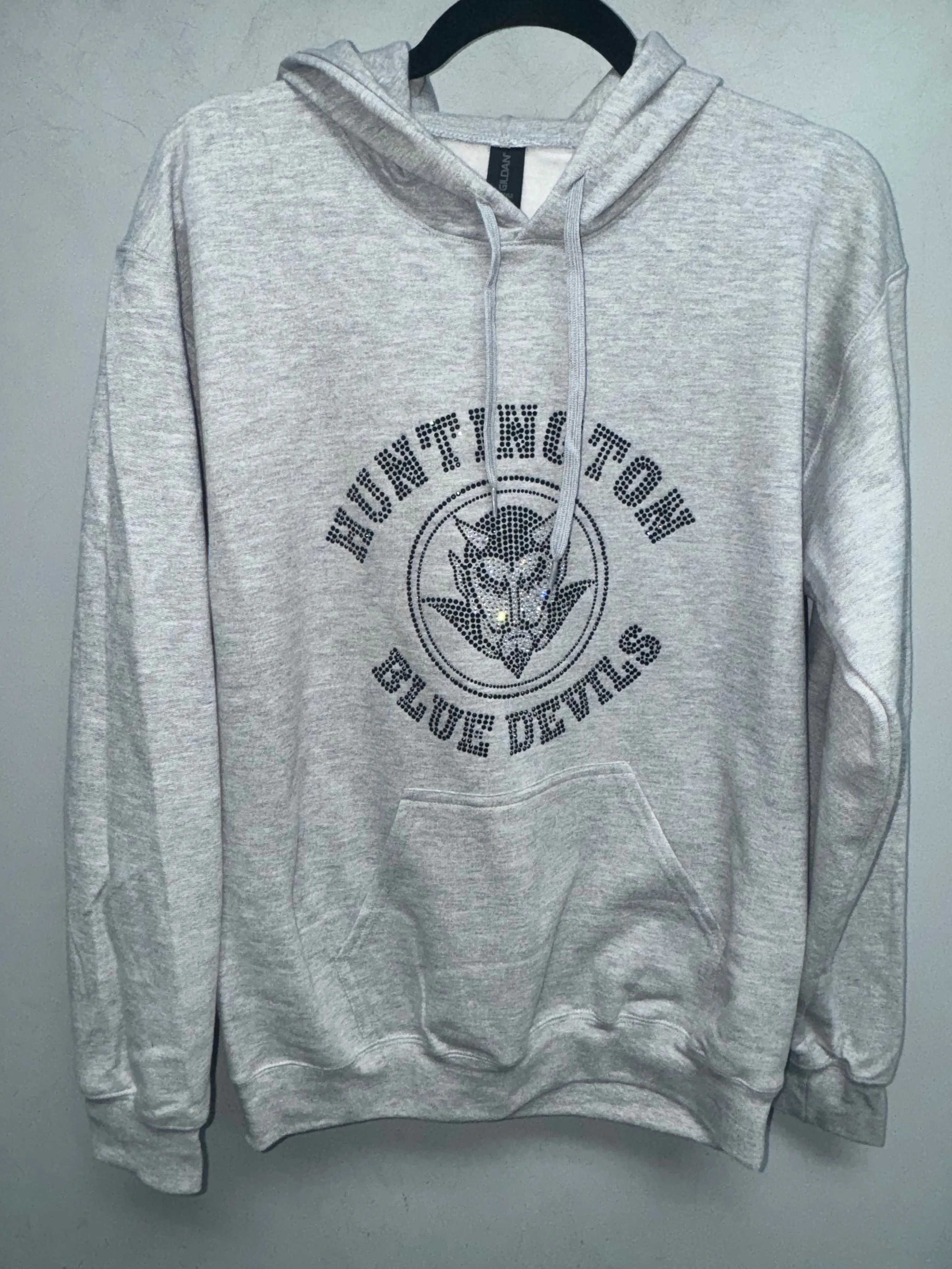 Huntington Blue Devils Bling Hoodies - Navy, Grey or Navy