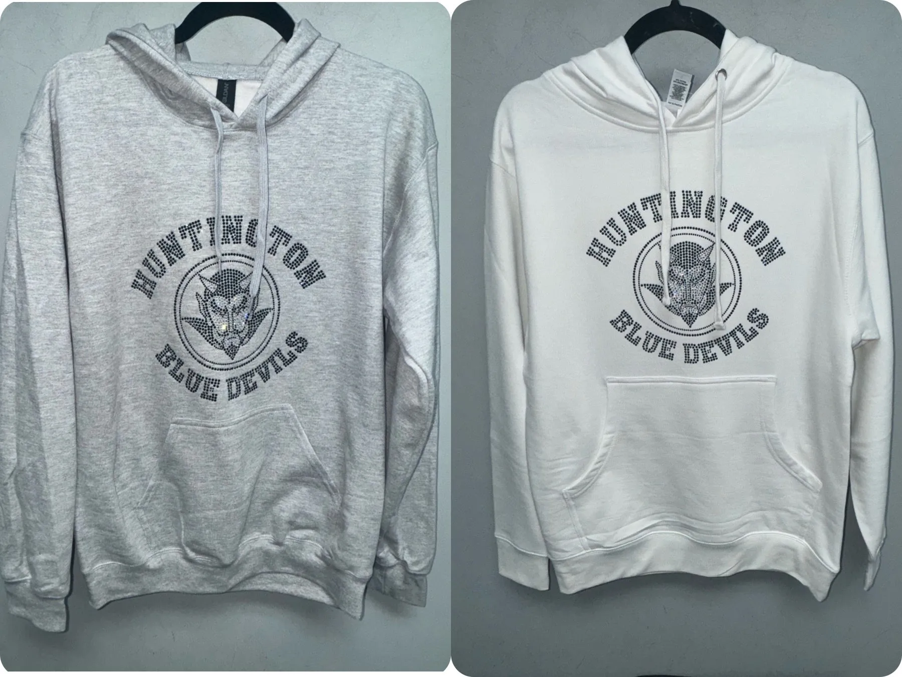 Huntington Blue Devils Bling Hoodies - Navy, Grey or Navy