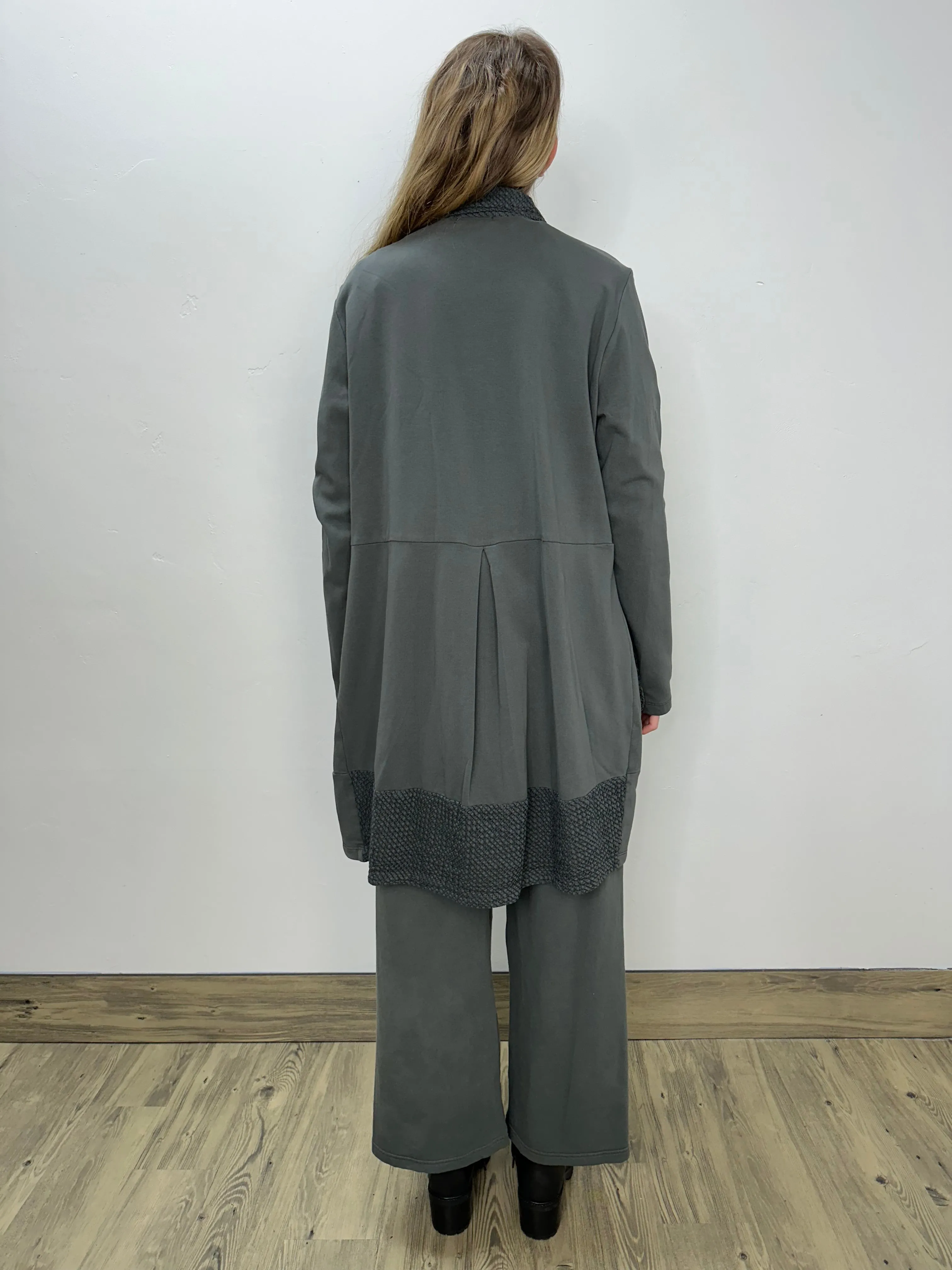 Iron Grey Patch Button Down Bee Coat