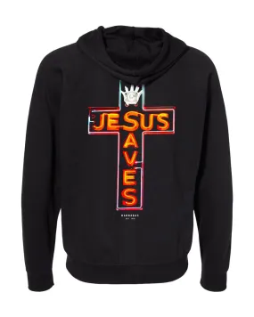 JESUS SAVES Lightweight Zip Hoodie