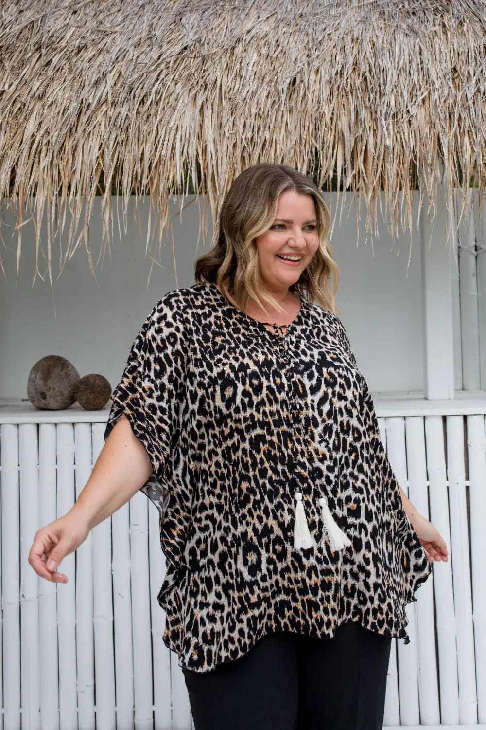 Kaftan Top - Signature Leopard