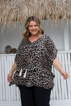 Kaftan Top - Signature Leopard