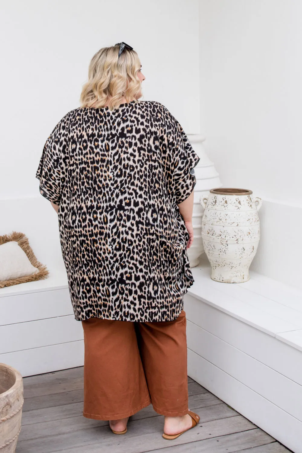 Kaftan Top - Signature Leopard