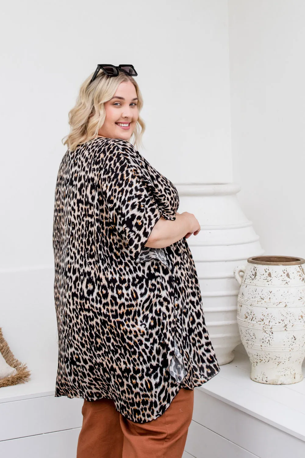 Kaftan Top - Signature Leopard