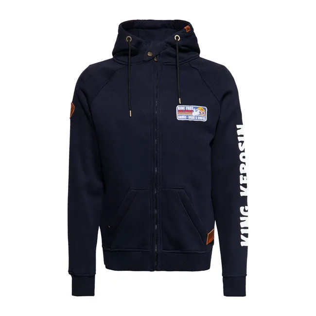 King Kerosin Ride Grass Adventure Gear Hoodie Dark Blue