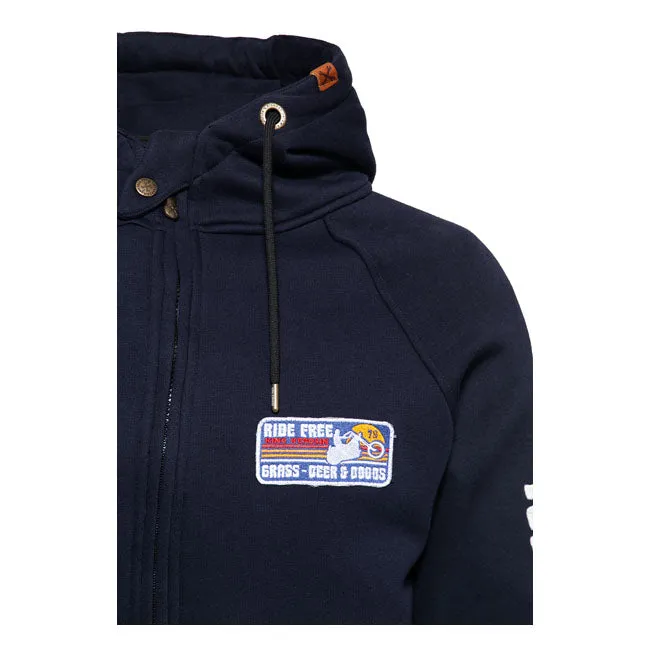 King Kerosin Ride Grass Adventure Gear Hoodie Dark Blue