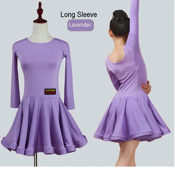 #L7710 Girls Latin Dance - Ballroom- Tango- Salsa -Performance -Competition Costumes- Practice Wear