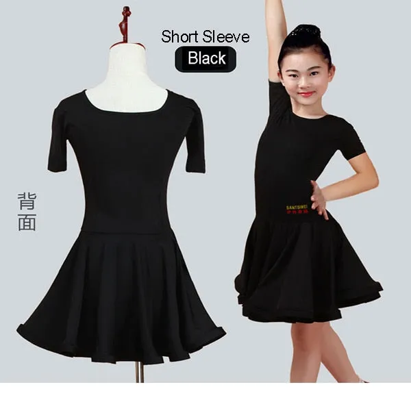 #L7710 Girls Latin Dance - Ballroom- Tango- Salsa -Performance -Competition Costumes- Practice Wear