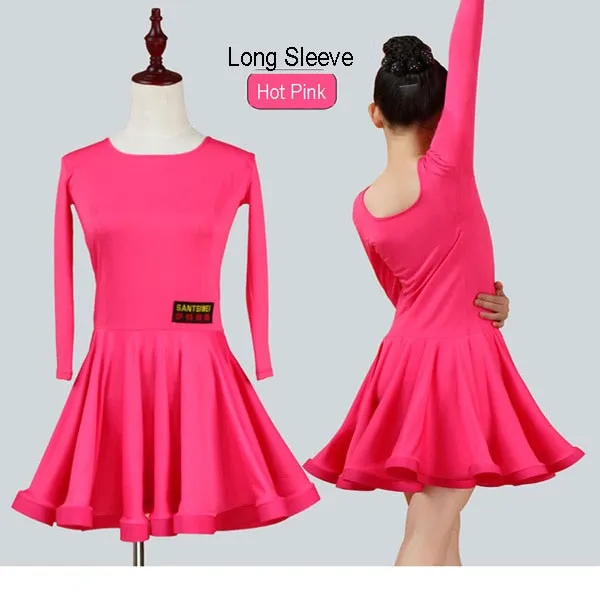 #L7710 Girls Latin Dance - Ballroom- Tango- Salsa -Performance -Competition Costumes- Practice Wear