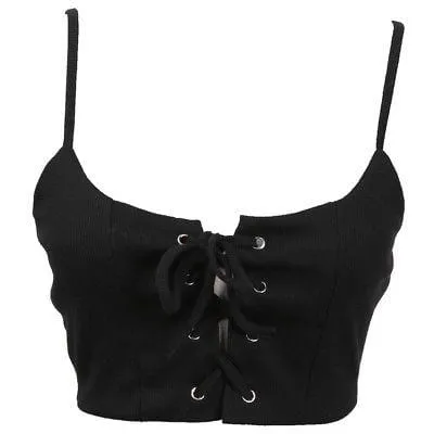 Lace up bralet crop top