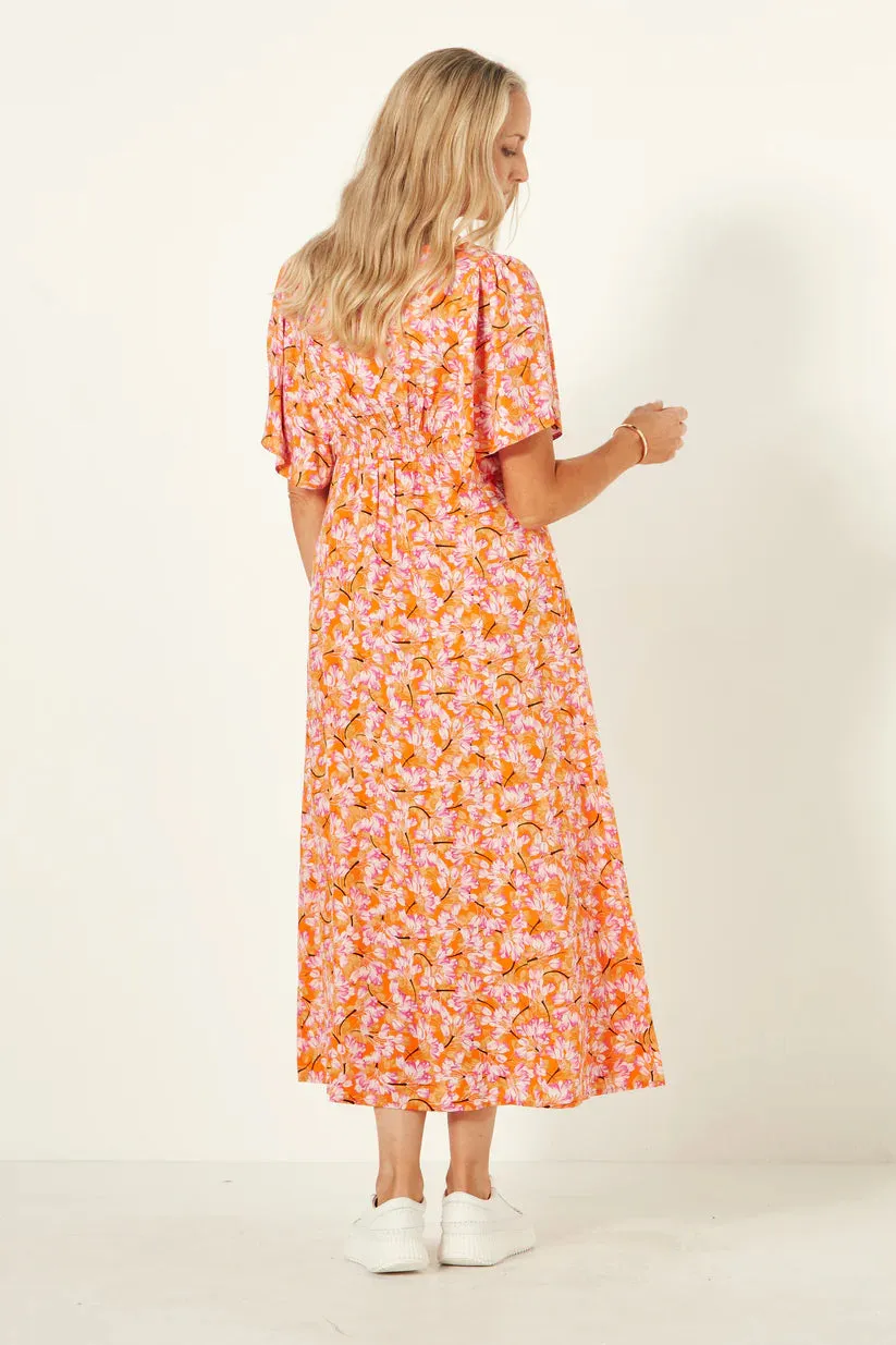 Lemon Tree - Mavis Dress in Orange Tulips