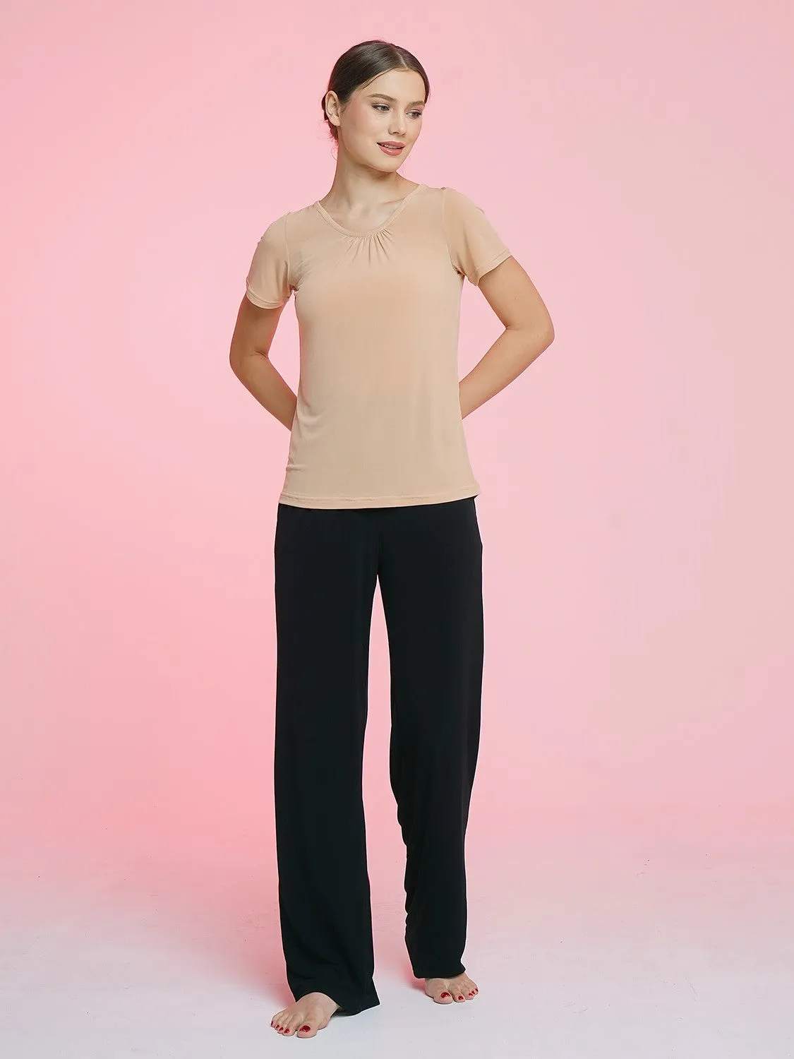 Maia Tshirt Top - Nude