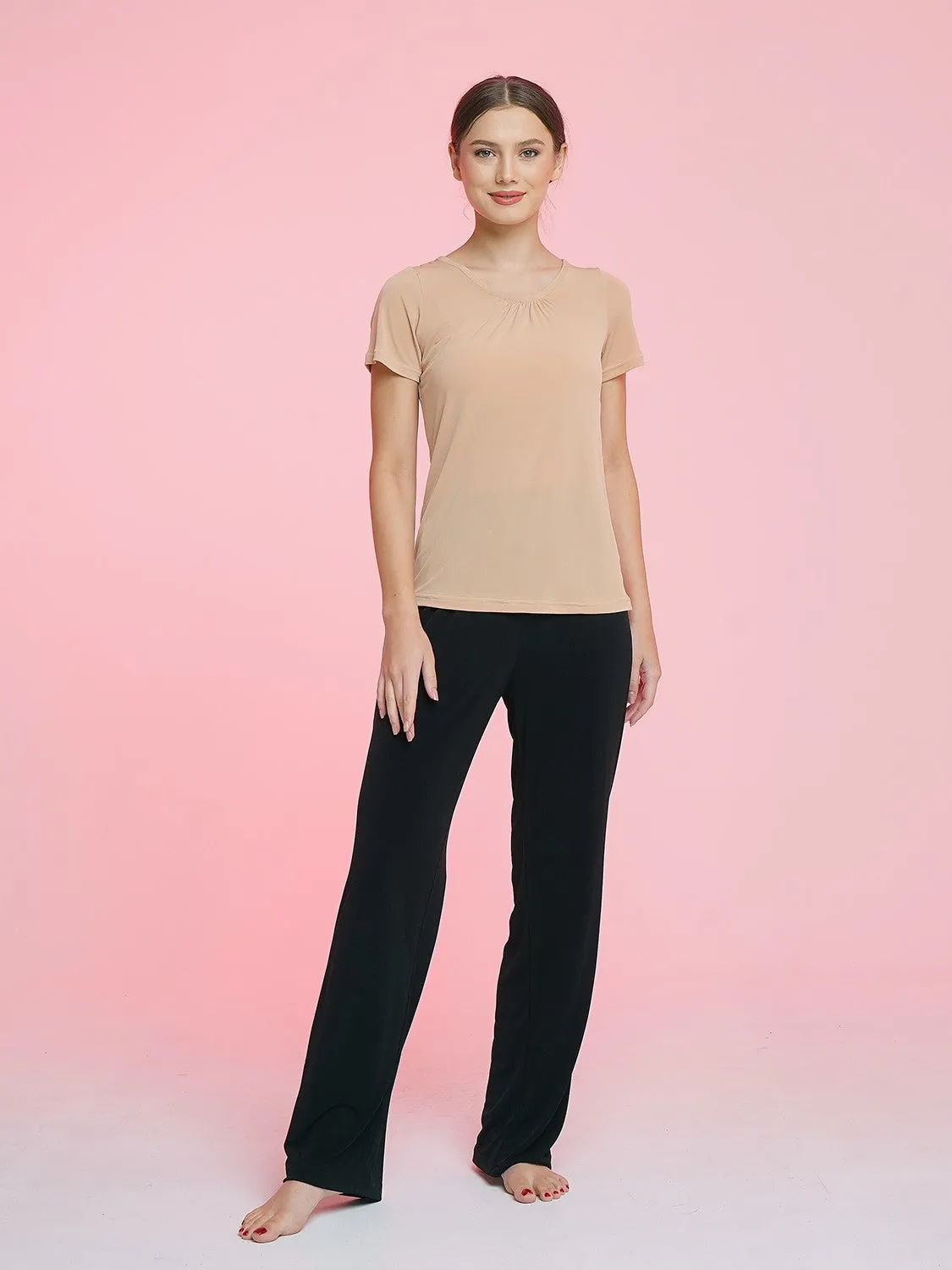 Maia Tshirt Top - Nude