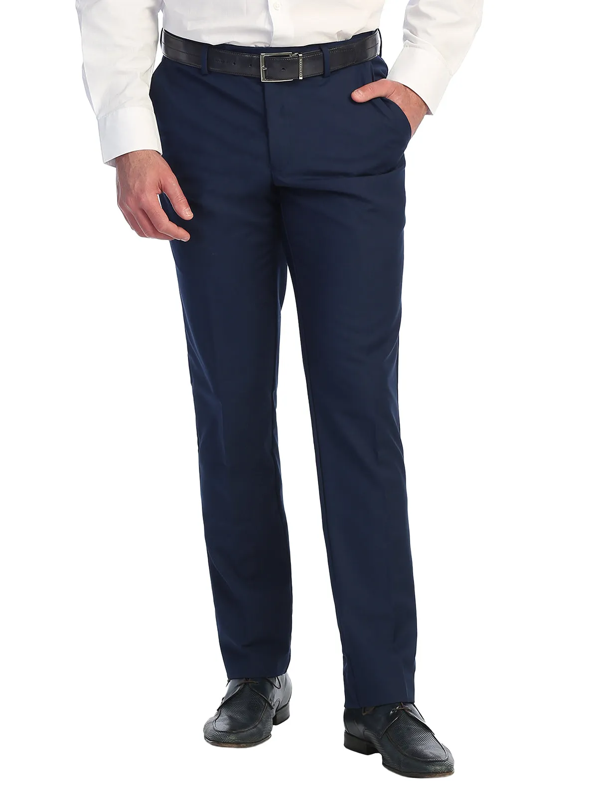 Men's Expandable Waist Dress Pants, Royal Blue