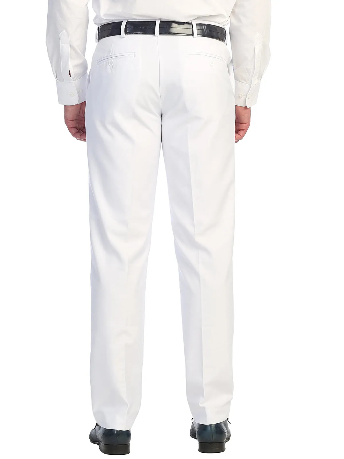 Men's Expandable Waist Dress Pants, White