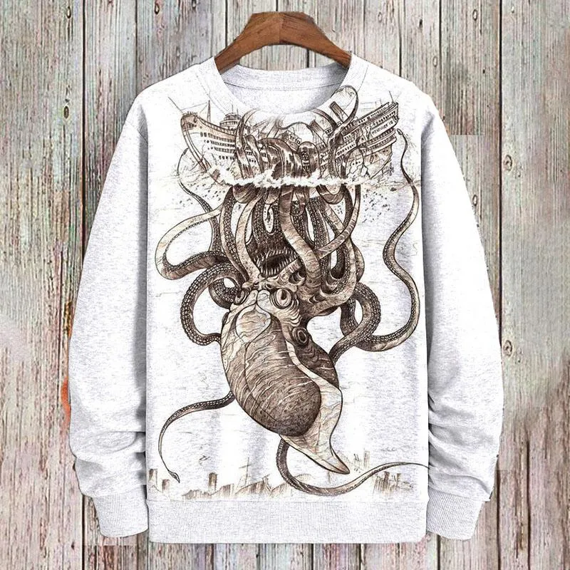 Men's Legend Of The Deep Sea Printed Sweatshirt 94864203YY