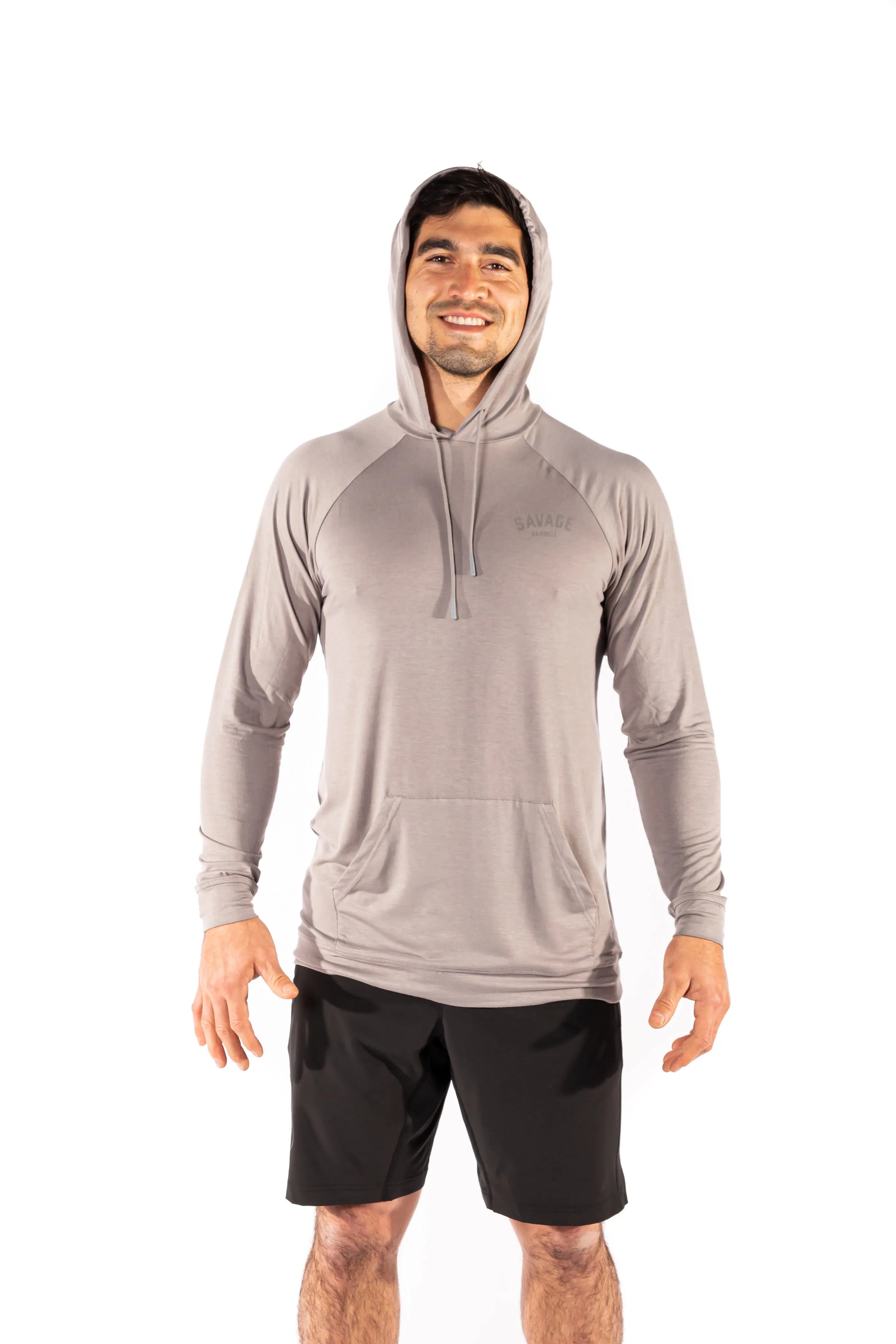 Men's Pull Over Tone Hoodie - Gray