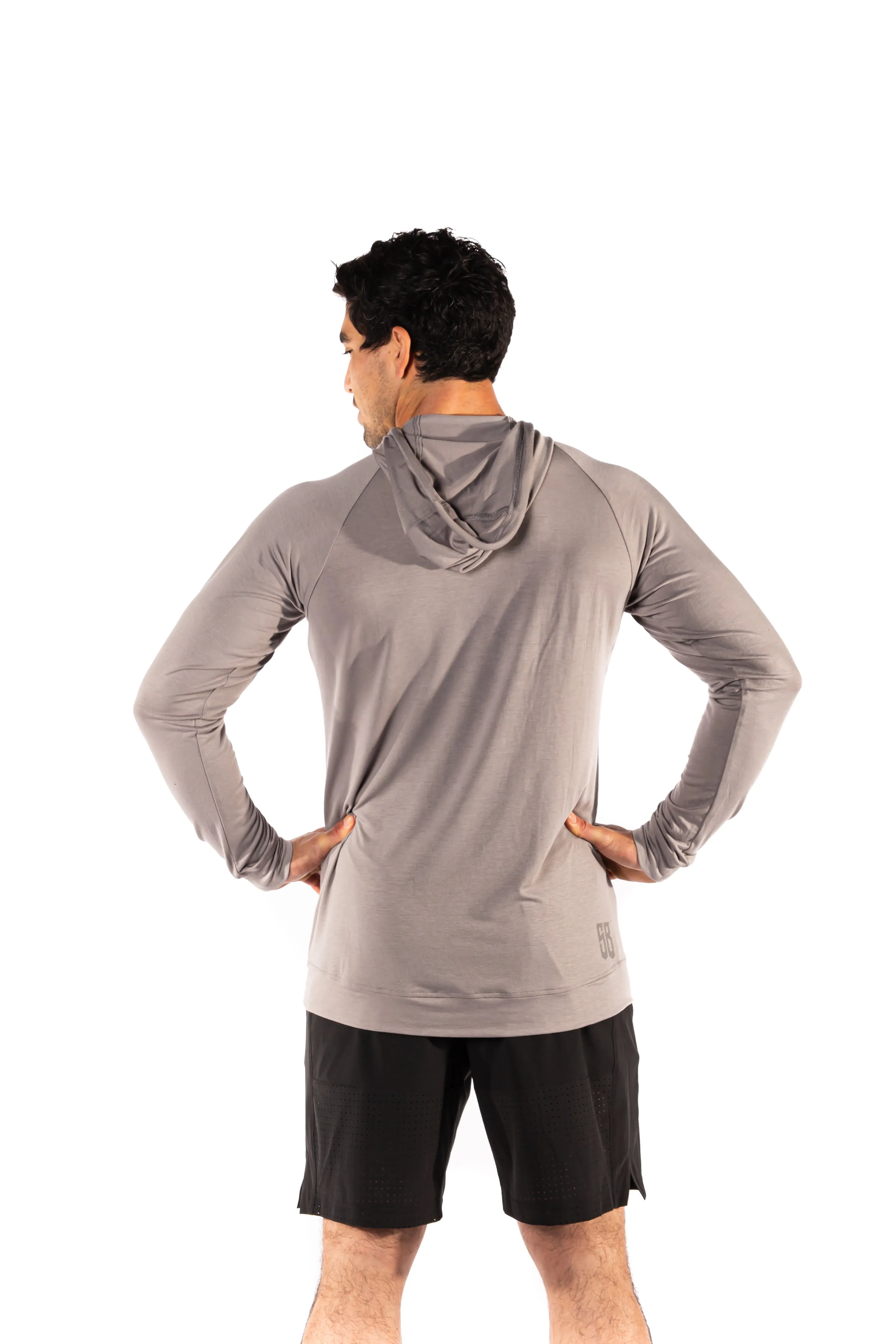 Men's Pull Over Tone Hoodie - Gray