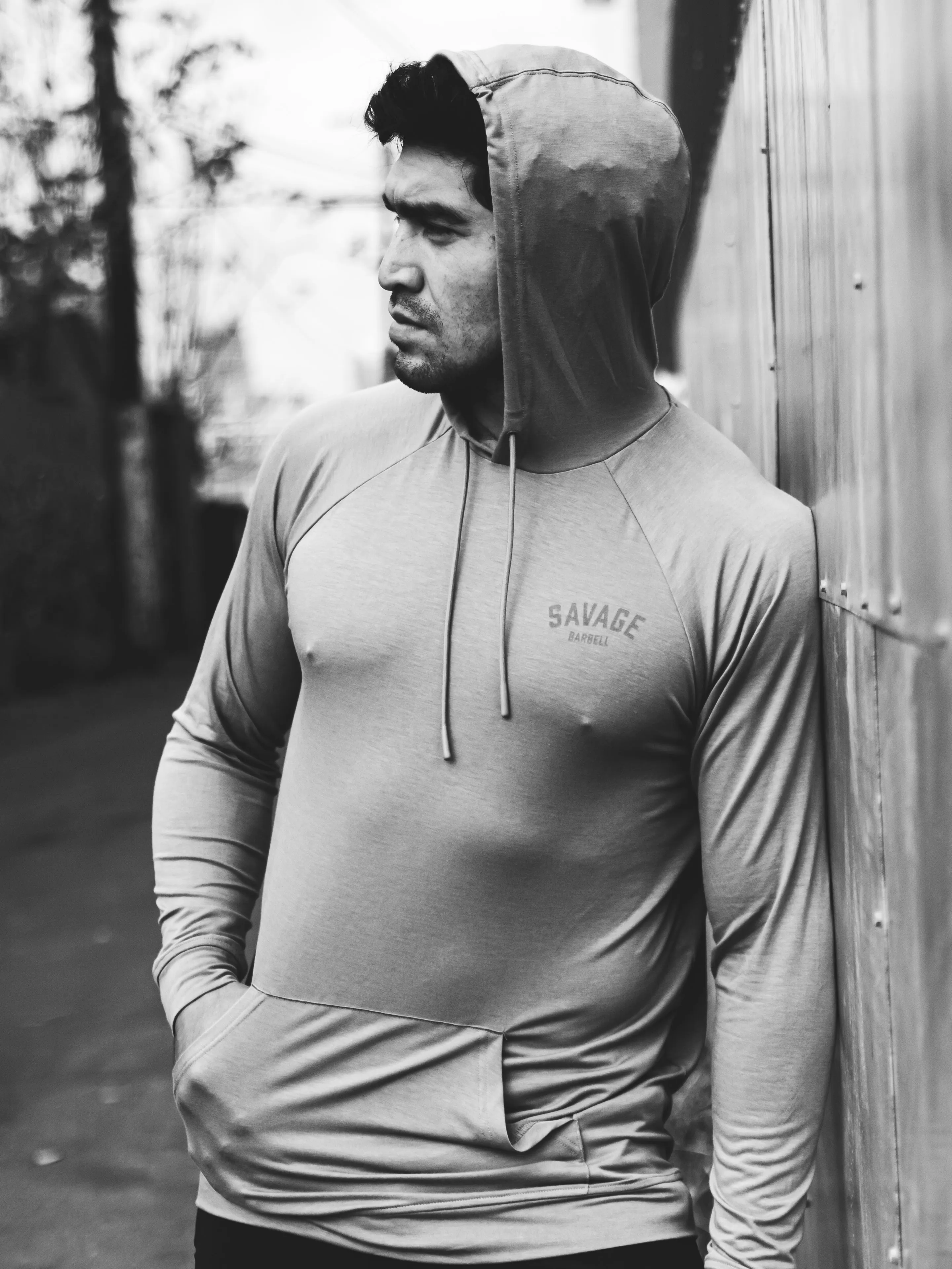 Men's Pull Over Tone Hoodie - Gray