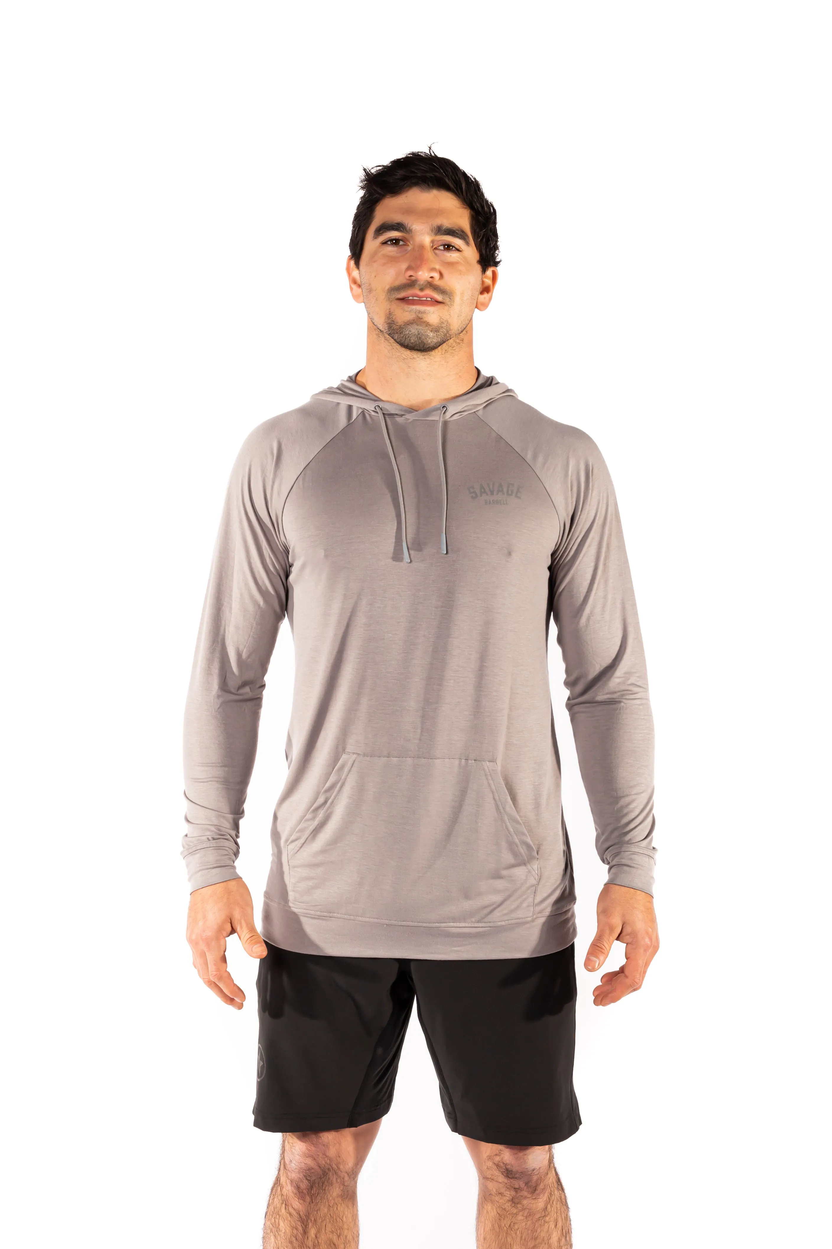 Men's Pull Over Tone Hoodie - Gray