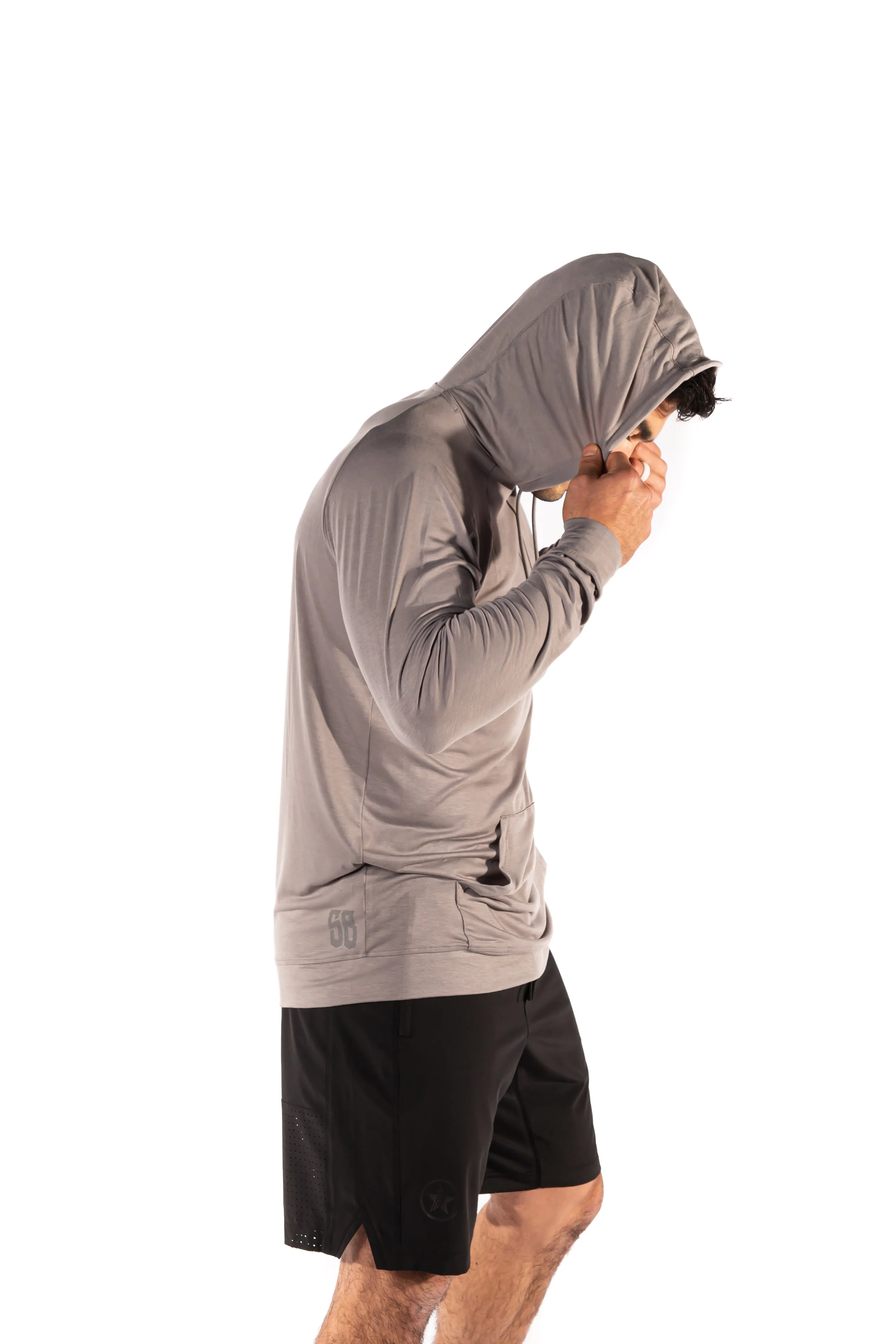 Men's Pull Over Tone Hoodie - Gray