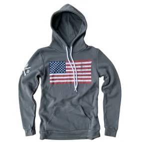 Men's Red White & Blue American Flag Hooded Sweatshirt