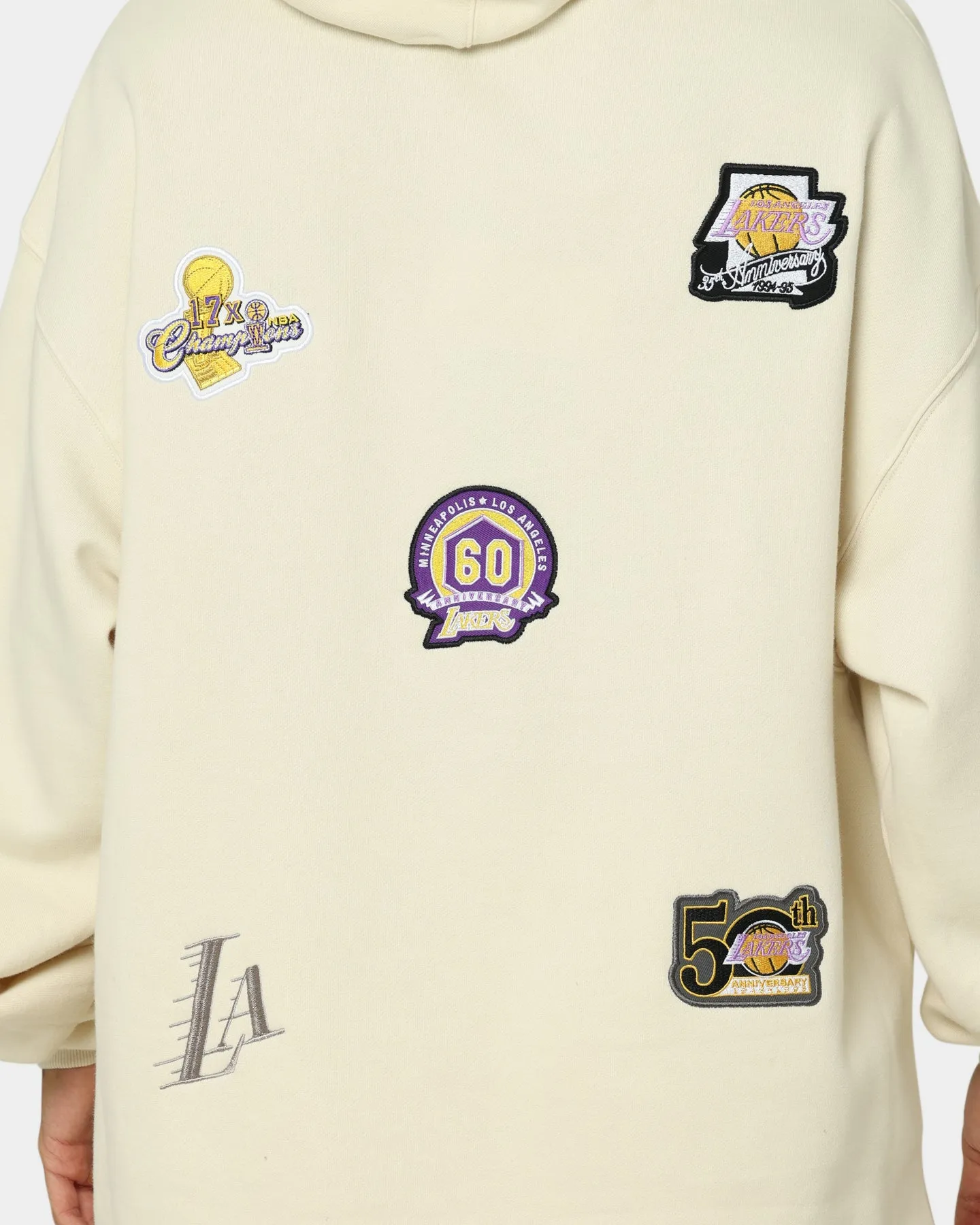 Mitchell & Ness Los Angeles Lakers Anniversary Hoodie Khaki