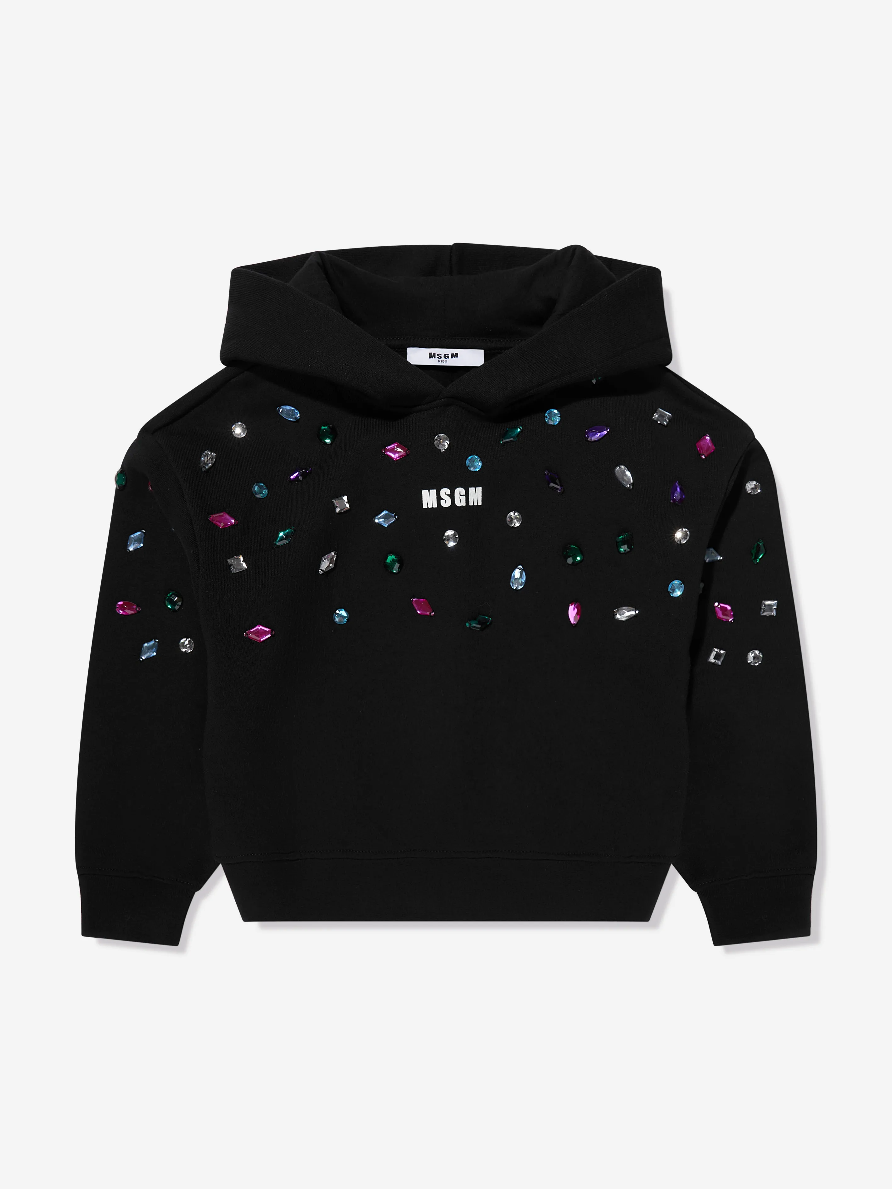 MSGM Girls Logo Hoodie in Black