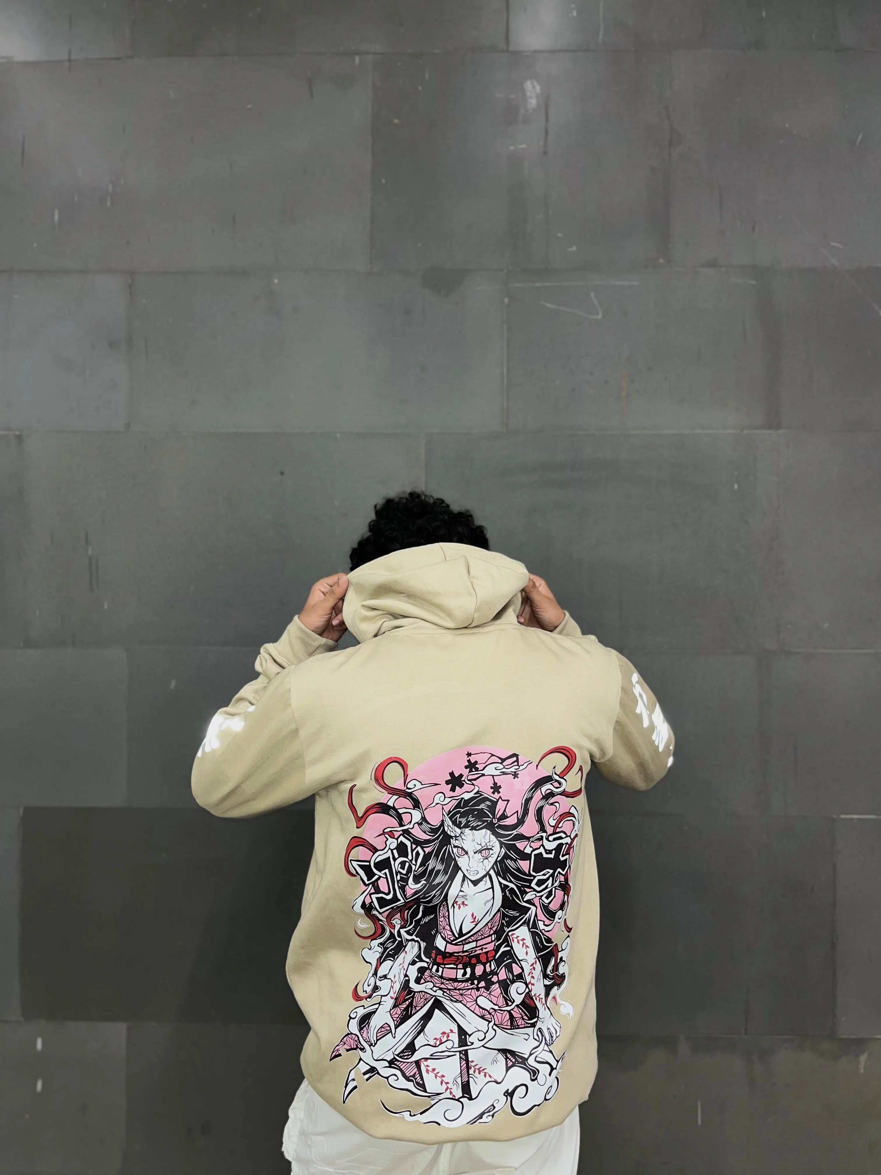 Nezuko Kamado Beige Hoodie