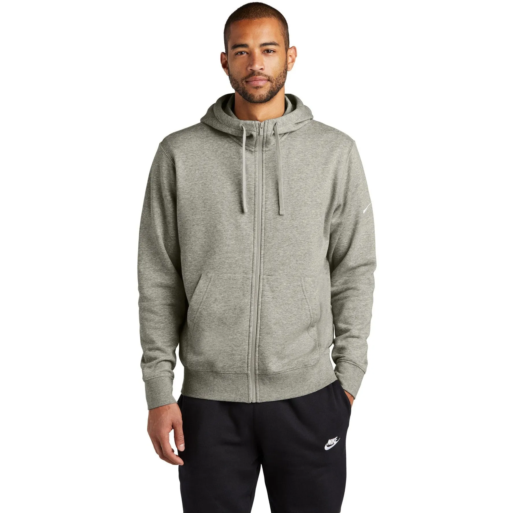 NIKE Club Fleece Sleeve Swoosh Full-Zip Hoodie