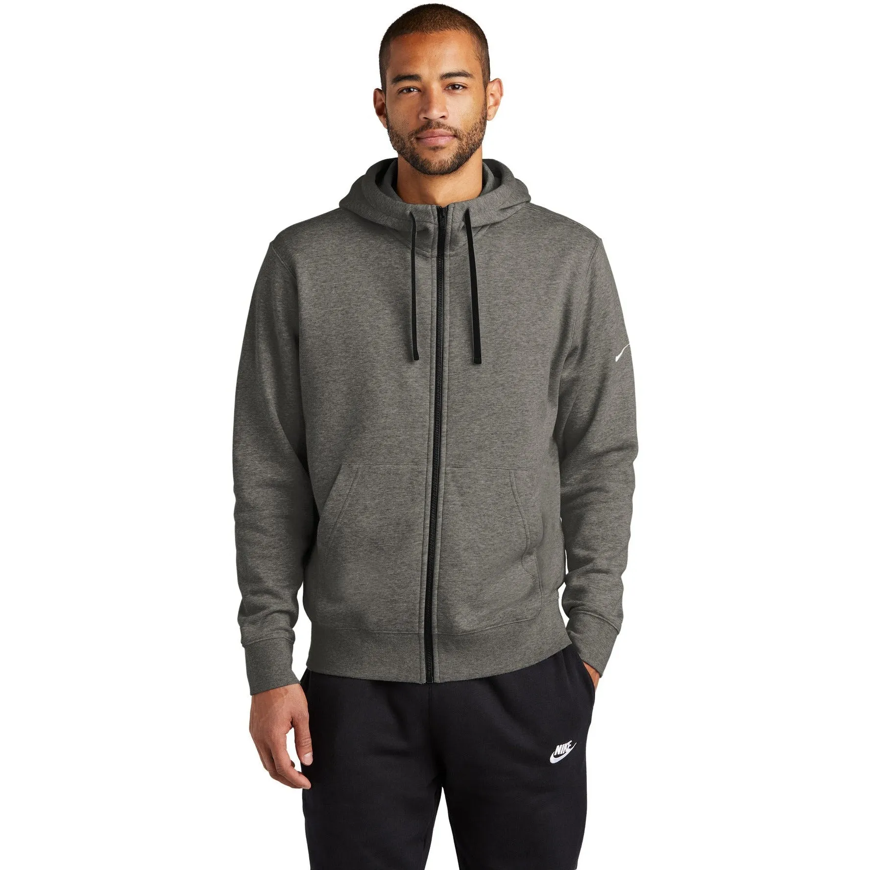 NIKE Club Fleece Sleeve Swoosh Full-Zip Hoodie