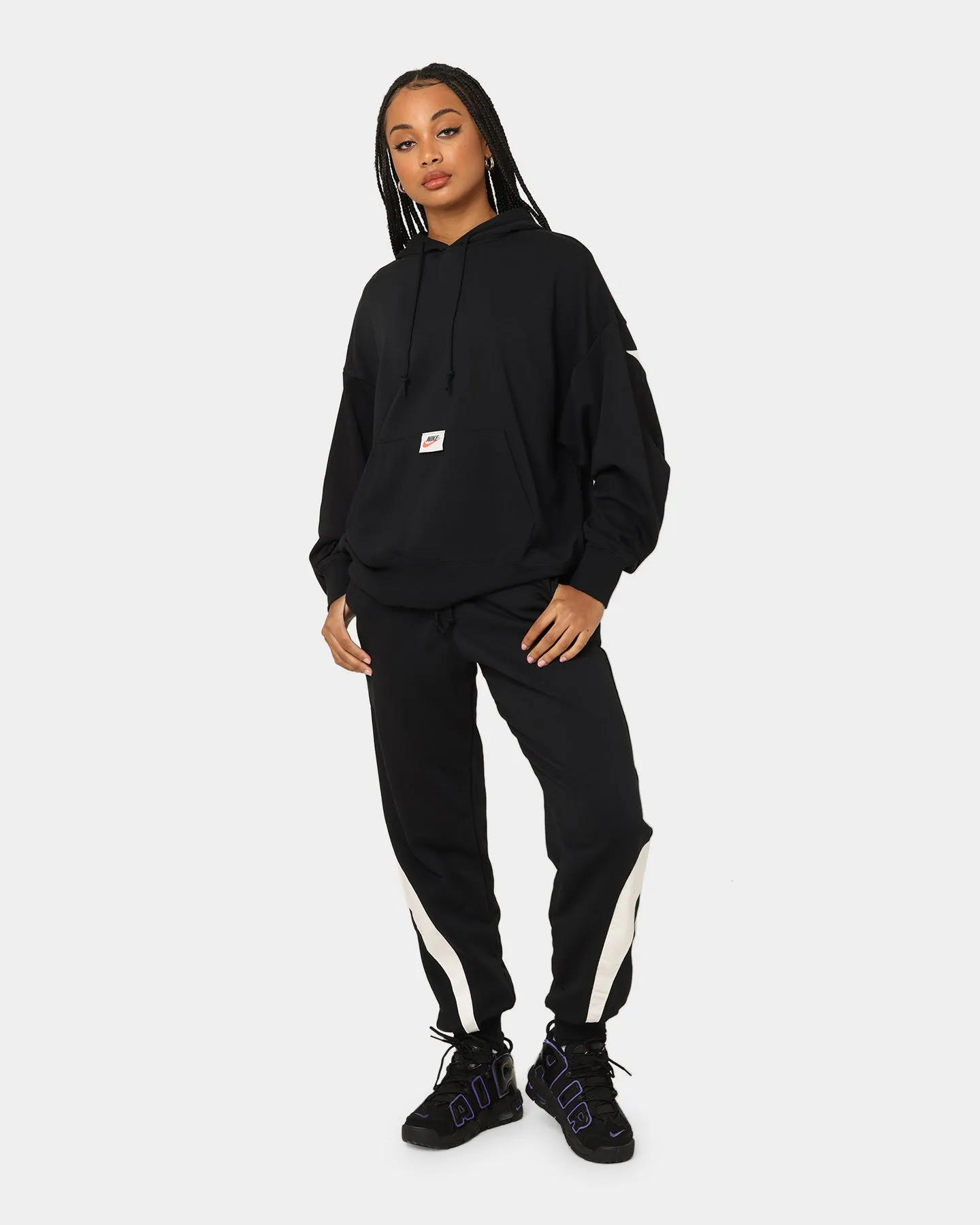 Nike Women's Sportswear Circa 50 Fleece Hoodie Black/White