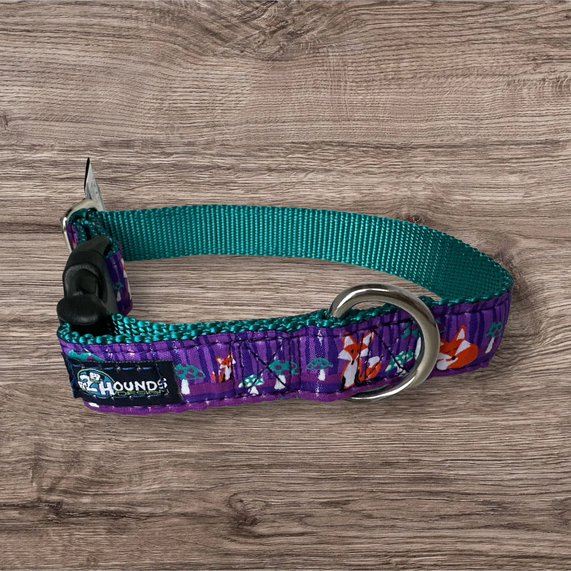 Nocturnal Fox & Mushroom Dog Collar and/or Leash