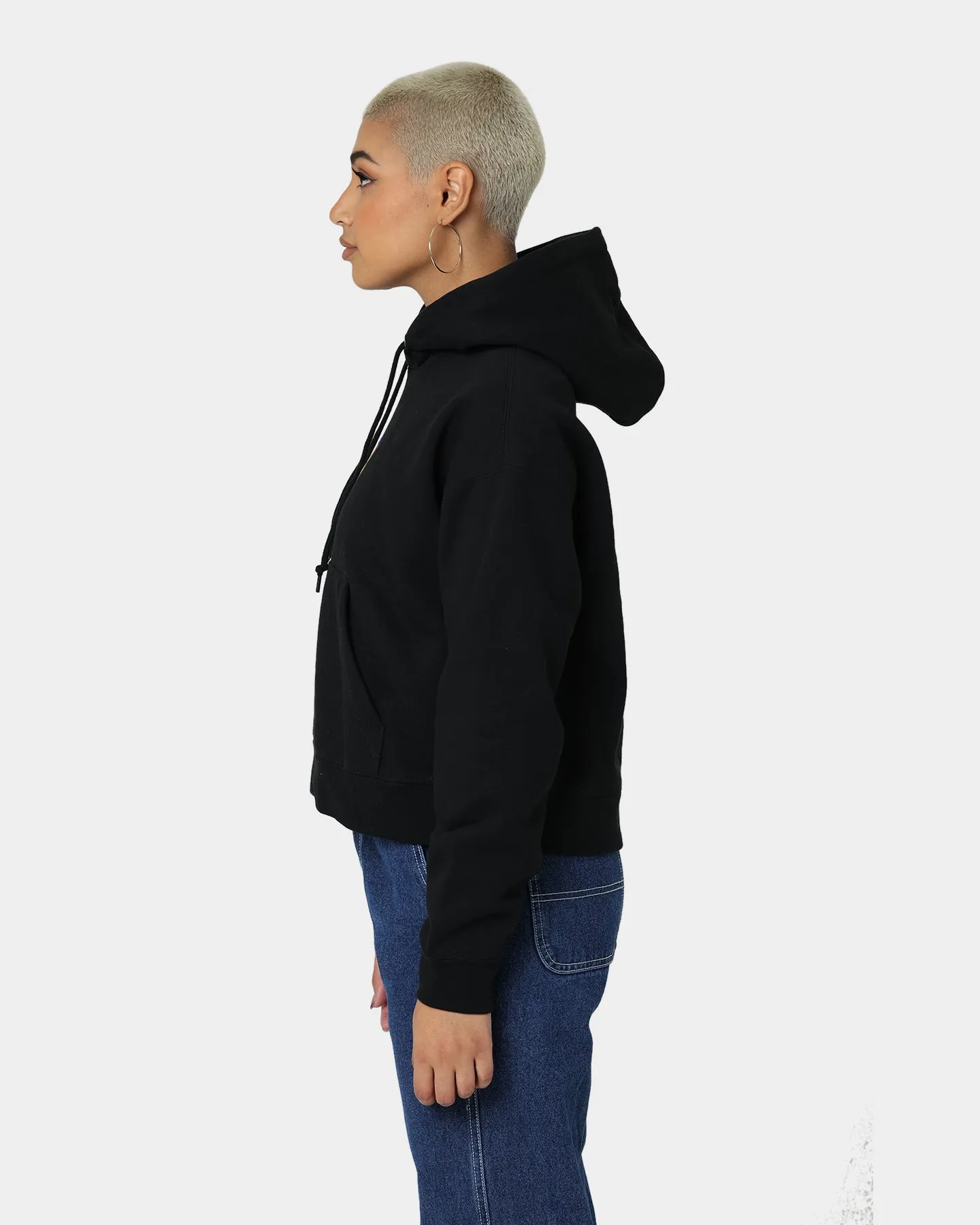 Obey Women's Bubble Cropped Hoodie Black