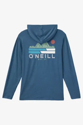 O'Neill Trvlr Upf Hooded L/S Sun Shirt-Midnight Navy