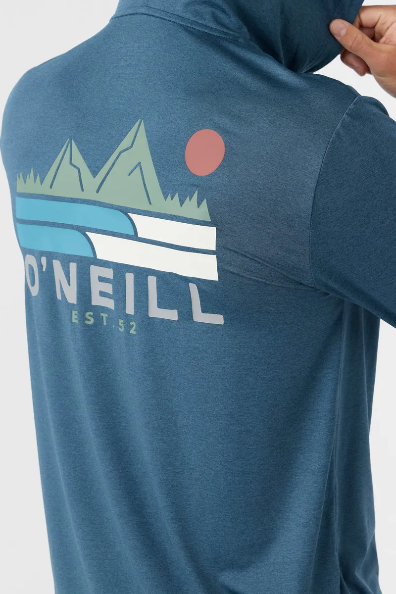 O'Neill Trvlr Upf Hooded L/S Sun Shirt-Midnight Navy