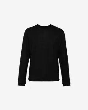 Oversized Crewneck Wool Sweater Black PMG05100