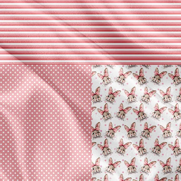 Panneau Multifonction pour Vêtements - Lapin boucle rose